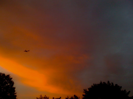 Incredible Sky and Airplane - Photo taken with iPhone