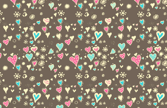 Happy Hearts Photoshop Pattern by Luna Rosa