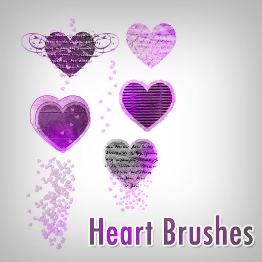 7 Free Valentine Heart Brushes by ShadyMedusa