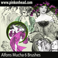 Alfons Mucha Brushes - preview