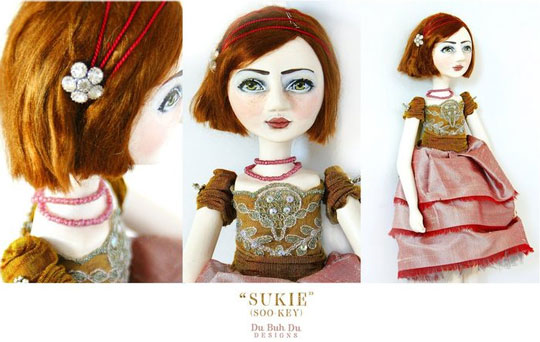 Red Hair Art Doll