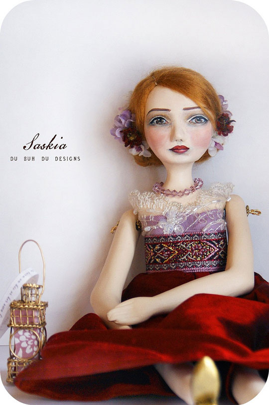 Red Hair Art Doll