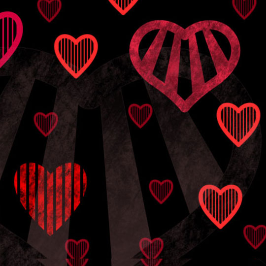 6 Free Valentine Stripey Hearts Brushes by BrushLovers